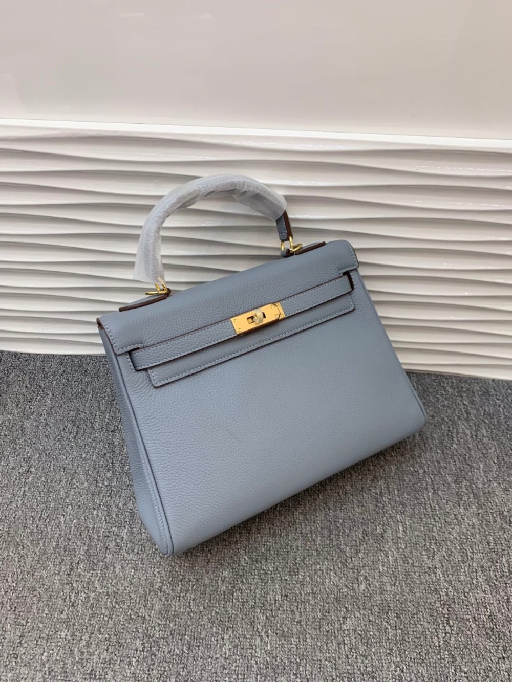 Powder Blue Elegance Top Handle